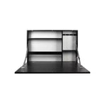 36" x 24" Murphy Desk Black - Prinz: Modern Wall Mounted, MDF Construction, Open Storage Shelf