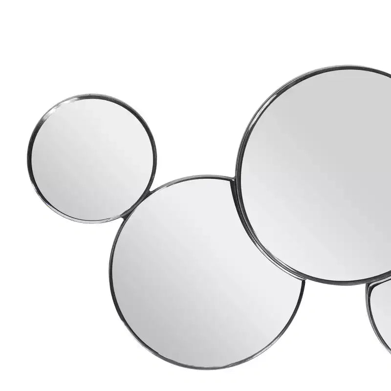 Specchio da parete a grappolo di bolle in vetro - Argento