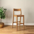 Plank+Beam Counter Height Chair, 44 Solid Wood Dining Chair for Kitchen Island, Breakfast Barstool Seating