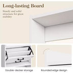 Scarpiera da ingresso 5-in-1 con cassetto a ribalta, pannello forato, ripiano regolabile e contenitore