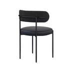 Sedia da pranzo in pelle vegana e tessuto Boucle, set da 2
