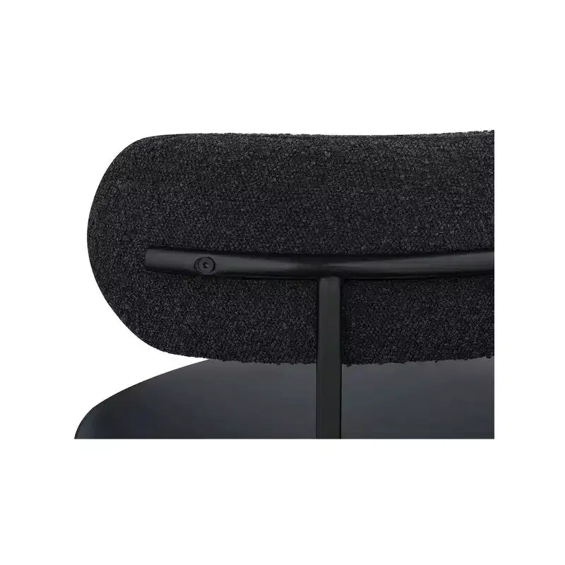 Sedia da pranzo in pelle vegana e tessuto Boucle, set da 2