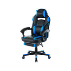 Sedia da Gaming Regolabile in Altezza con Poggiapiedi Estraibile e Supporto Lombare