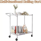 Carrello metallico a 3 ripiani con ruote