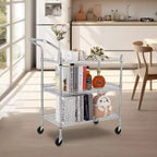 Carrello metallico a 3 ripiani con ruote