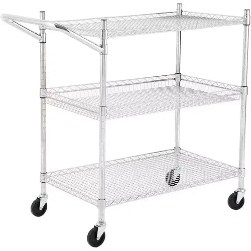 Kitchen Utility Cart, Metal Removable Storage Cart with Wheels and Handle, Commercial Grade Utility Cars, Kitchen, Workshop