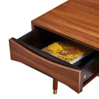Tavolino da Caffè Mid-Century Modern con Cassetto e Ripiano