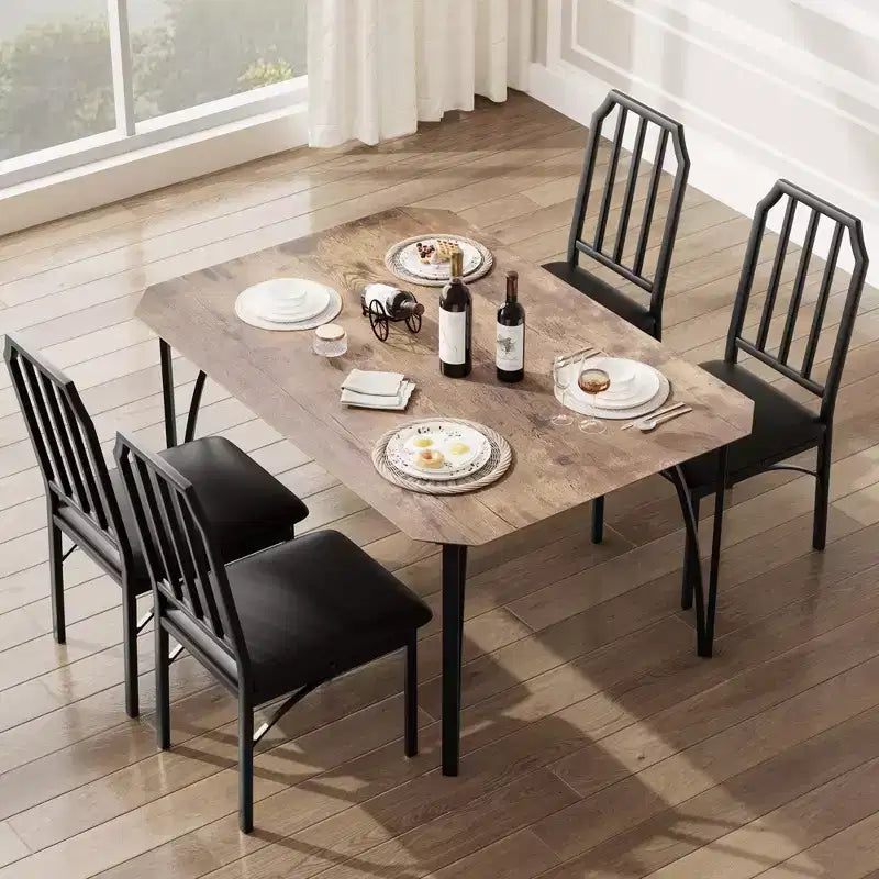 Set tavolo e sedie da pranzo 4 pezzi