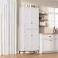 71 Tall Storage Cabinet with Doors, Adjustable Shelf Multi-Purpose Organizer for Kitchen Pantry and Bathroom Cabinet