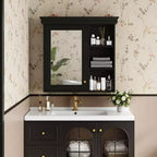 Okak Modern Wall Mounted Bathroom Cabinet with Mirror & Storage Shelves,Medicine Cabinet Mirror Cabinet for Bathroom