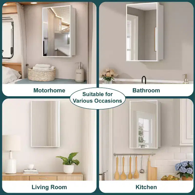 Pensile a specchio per bagno da incasso o da esterno