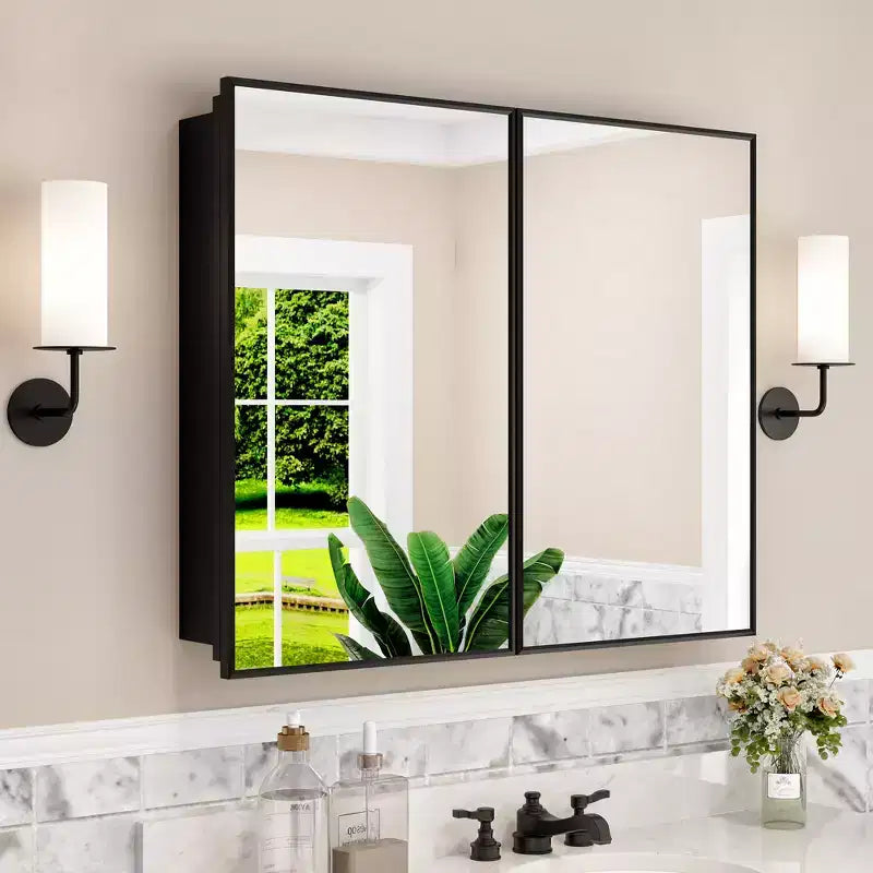 Pensile a specchio per bagno da incasso o da esterno