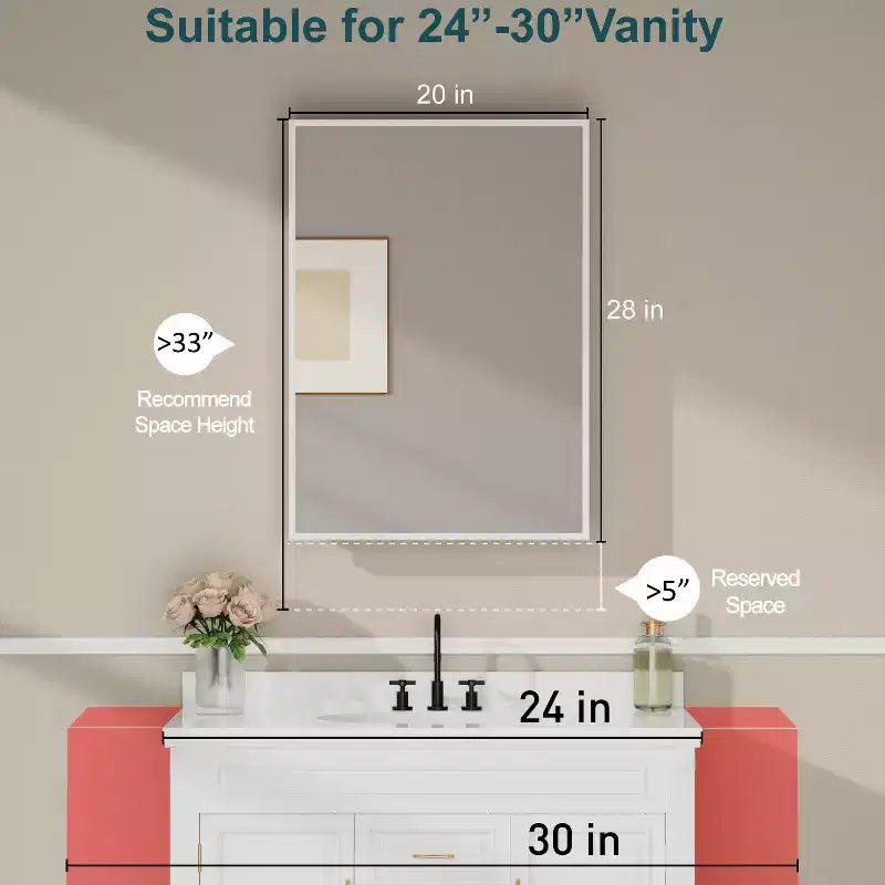 Pensile a specchio per bagno da incasso o da esterno