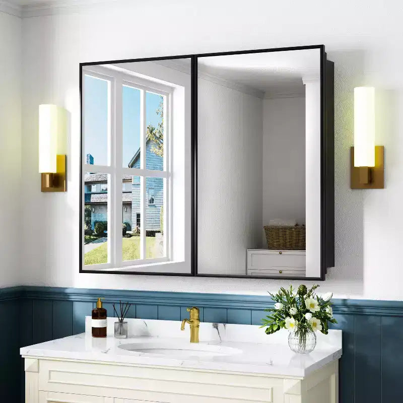 Pensile a specchio per bagno da incasso o da esterno