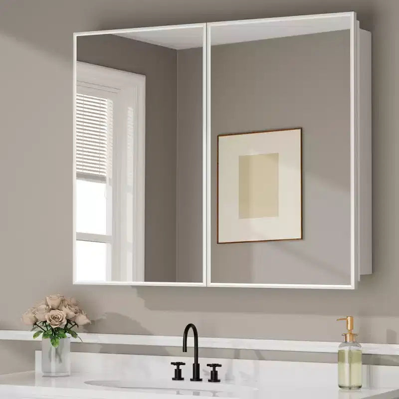 Pensile a specchio per bagno da incasso o da esterno