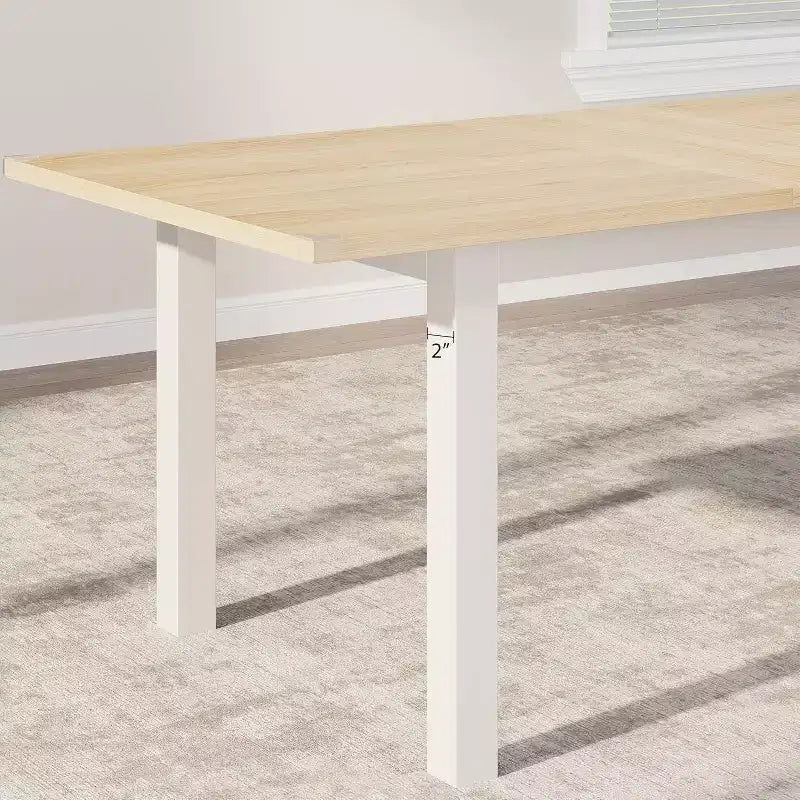 Tavolo da Pranzo Allungabile con Struttura in Metallo e Piano in MDF, Posti a Sedere fino a 8