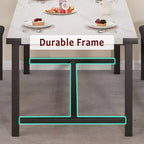 Set Tavolo da Pranzo Allungabile con 2 Panche, Posti 4–6, Stile Industriale