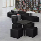 Pouf quadrato in vinile (set da 4)