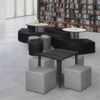 Pouf quadrato in vinile (set da 4)