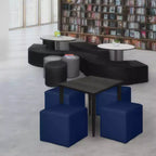 Pouf quadrato in vinile (set da 4)
