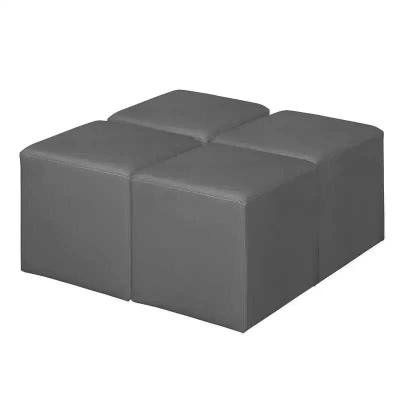Pouf quadrato in vinile (set da 4)