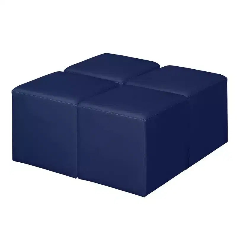 Pouf quadrato in vinile (set da 4)