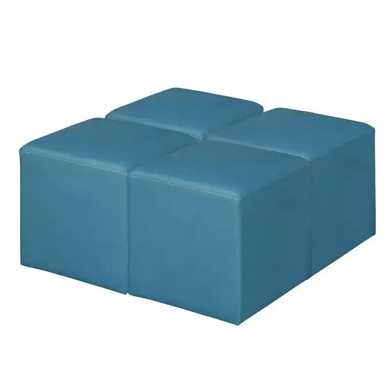 Pouf quadrato in vinile (set da 4)