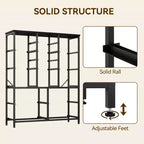 Cassettiera in Tessuto Alta 122 cm con 15 Cassetti, Struttura in Acciaio e Piano in Legno