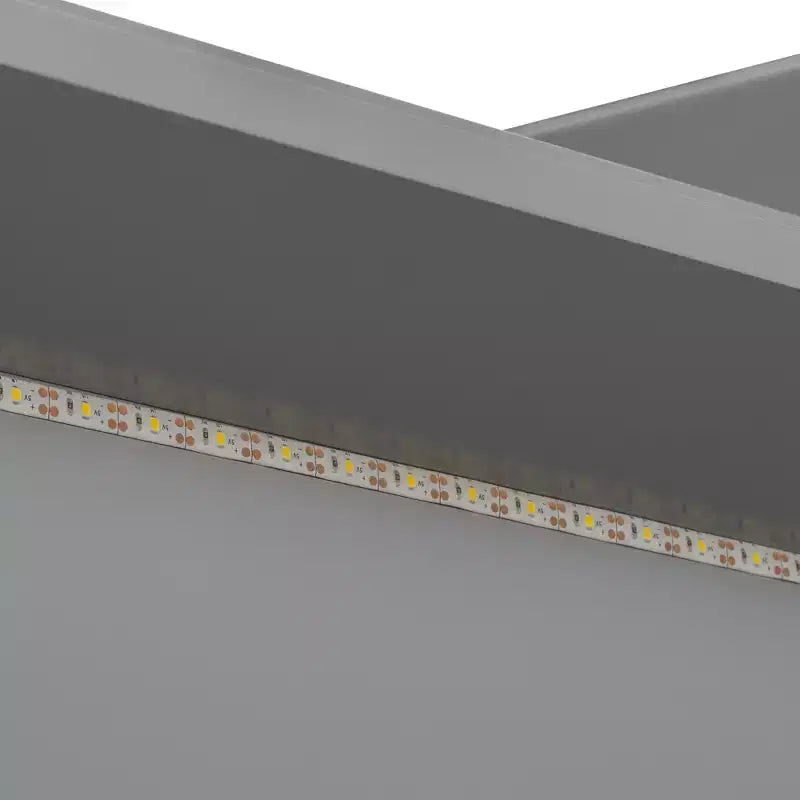 Daybed matrimoniale con cassetti portaoggetti, ripiani, luce LED, stazione di ricarica, scrivania e testiera imbottita