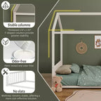 GDFStudio Joseph, Struttura Letto Singolo in Metallo con Forma a Casetta e Sponde di Protezione