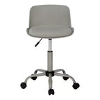 Okak Modern Height-Adjustable Office Chair, Desk Chair with Metal Base and Wheels, 360 Swivel Computer Chair for Study, Office