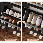 Scarpiera con 2 cassetti a ribalta per l'ingresso