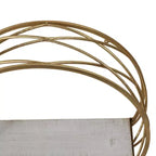 Mensole rotonde galleggianti con struttura in metallo e superficie in legno, set da 3, bianche