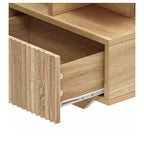Tavolino rettangolare in legno con luci a LED e 4 cassetti