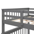 Letto a castello matrimoniale con scale e cassetti contenitore