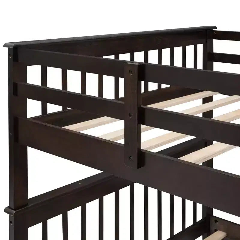 Letto a castello matrimoniale con scale e cassetti contenitore