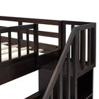 Letto a castello matrimoniale con scale e cassetti contenitore