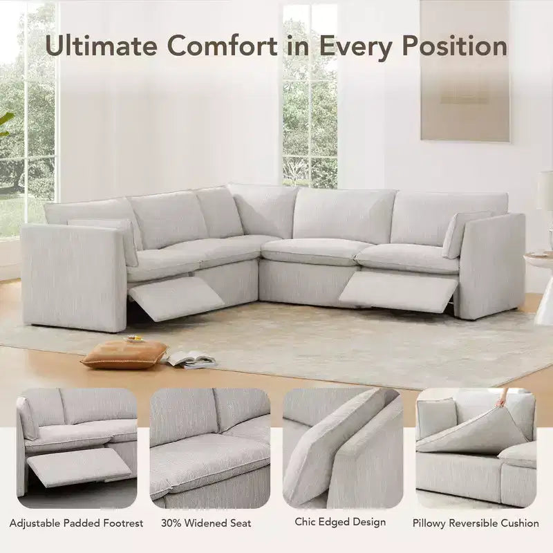 Divano Sezionale Reclinabile Elettrico