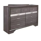 HomeStock 19 in.H Melamine Horizontal Dressers with 3 - Drawers in Gray Finish