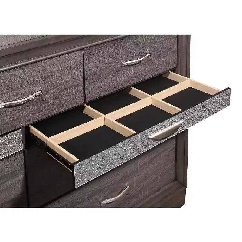 Cassettiera in melaminico a 9 cassetti colore Grigio