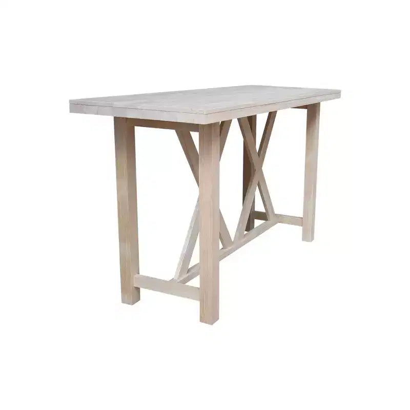 Tavolo da pranzo alto da bar – Legno massello non rifinito