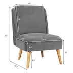 Set di 2 Poltrone in Velluto con Struttura in Legno