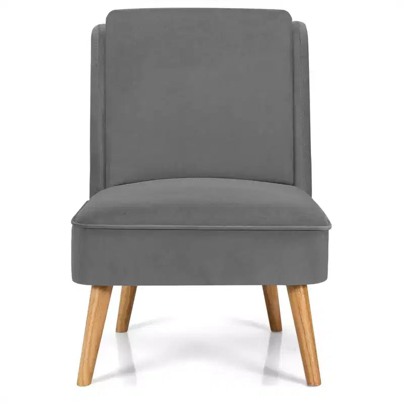 Set di 2 Poltrone in Velluto con Struttura in Legno