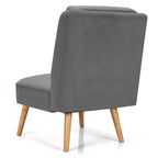 Set di 2 Poltrone in Velluto con Struttura in Legno