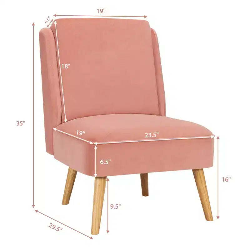 Set di 2 Poltrone in Velluto con Struttura in Legno