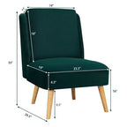 Set di 2 Poltrone in Velluto con Struttura in Legno