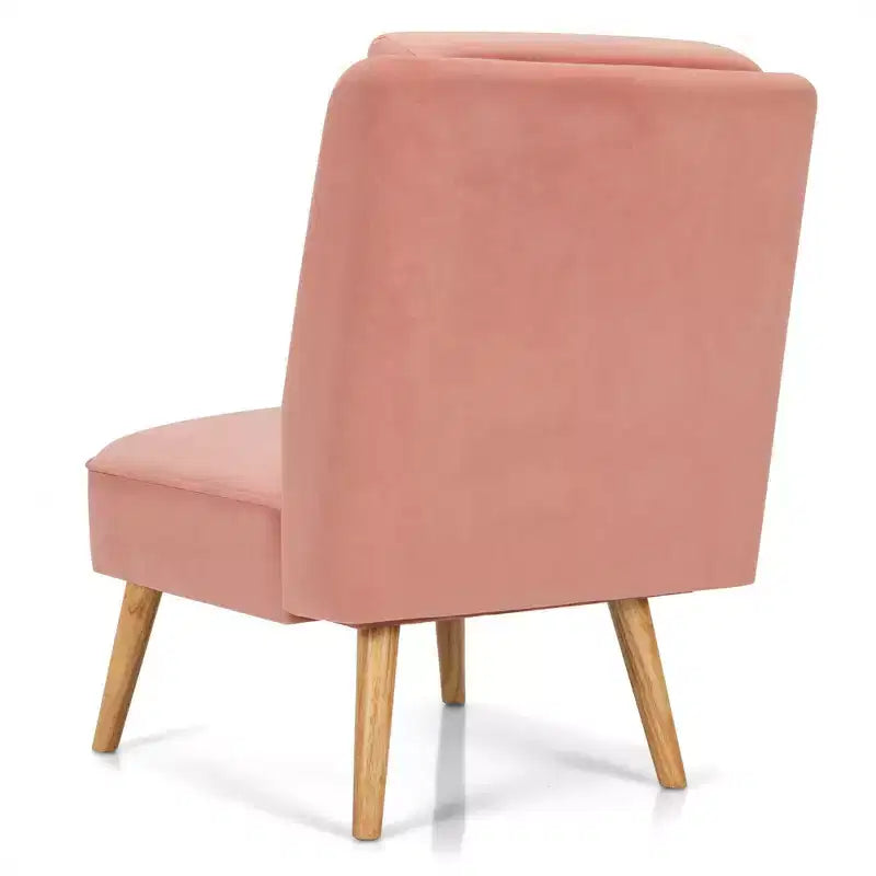Set di 2 Poltrone in Velluto con Struttura in Legno