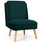 Set di 2 Poltrone in Velluto con Struttura in Legno