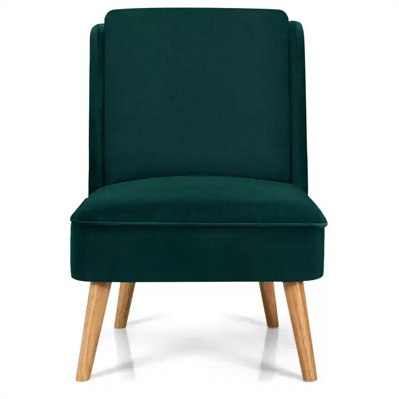 Set di 2 Poltrone in Velluto con Struttura in Legno