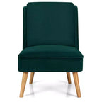 Set di 2 Poltrone in Velluto con Struttura in Legno